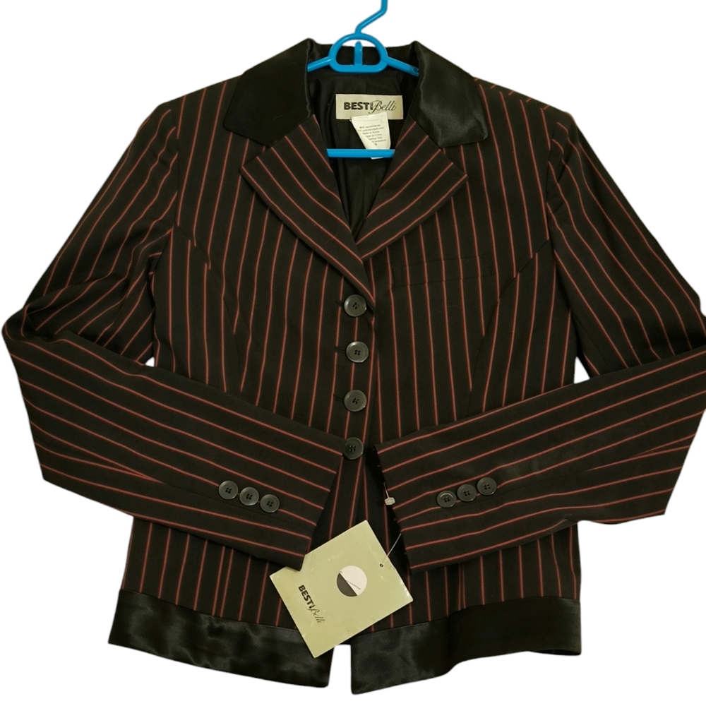 Brand New BESTI Belli Women's Pinstripe Blazer -